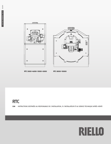 RTC 10000 | RTC 8000 | RTC 6000 | RTC 5000 | RTC 3000 | Riello RTC 4000 Installation manuel | Fixfr