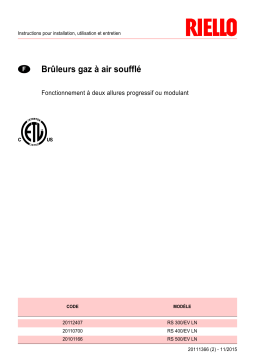 Riello RS 400/EV Installation manuel