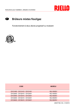 Riello RLS 800/EV Installation manuel