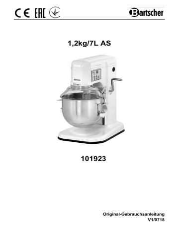 Bartscher 101923 Food processor 1.2kg/7L AS Mode d'emploi | Fixfr