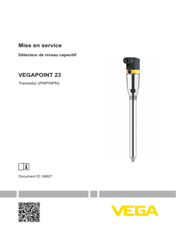 Vega VEGAPOINT 23 Compact capacitive limit switch with tube extension Mode d'emploi | Fixfr