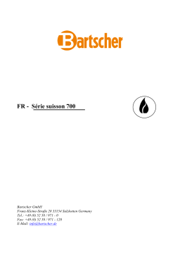 Bartscher 2851251 Gas stove 70040 GB21 Mode d'emploi