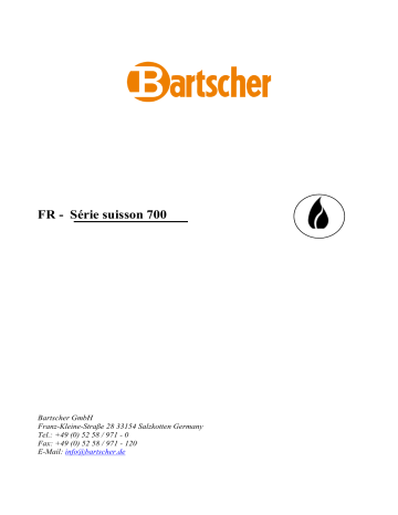 2851261 | 2851371 | 2851271 | 2851241 | 2851361 | 2851051 | 2851161 | Bartscher 2851251 Gas stove 70040 GB21 Mode d'emploi | Fixfr