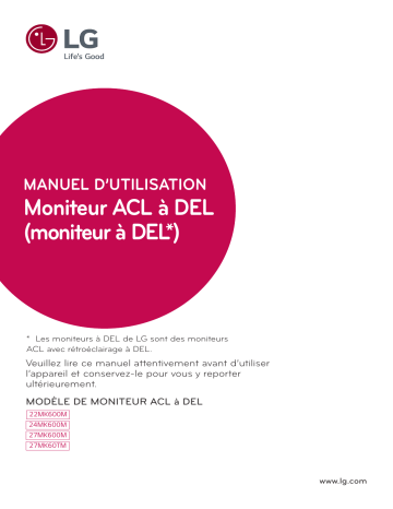 24MK600M-B | LG 27MK600M-B Manuel du propriétaire | Fixfr