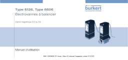 Burkert 6126 2/2 or 3/2 way Rocker-Solenoid Valve Manuel utilisateur
