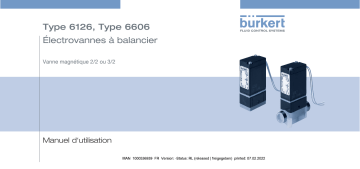 6606 | Burkert 6126 2/2 or 3/2 way Rocker-Solenoid Valve Manuel utilisateur | Fixfr