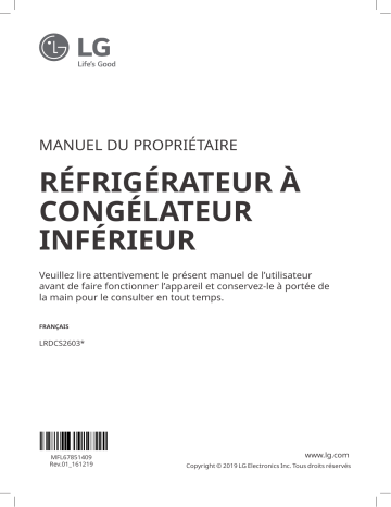 LG LRDCS2603S Manuel du propriétaire | Fixfr