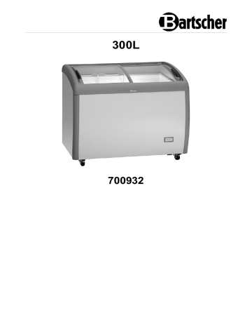 Bartscher 700932 Ice-cream cabinet 300L Mode d'emploi | Fixfr