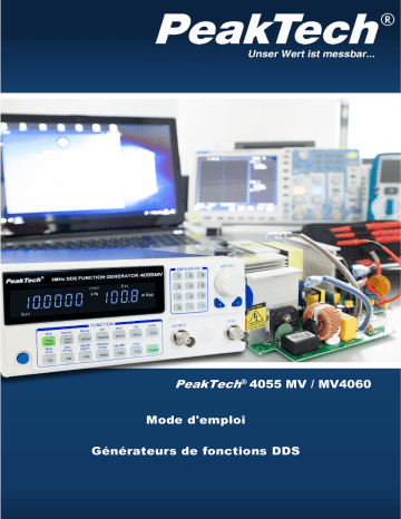 P 4060 MV | PeakTech P 4055 MV DDS function generator 10 µHz - 3 MHz Manuel du propriétaire | Fixfr