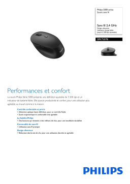 Philips SPK7507B/00 5000 series Souris sans fil Manuel utilisateur