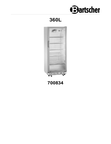 Bartscher 700834 Glas-doored refrigerator 360L Mode d'emploi | Fixfr