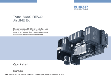 Burkert 8650 AirLINE Ex Manuel utilisateur | Fixfr