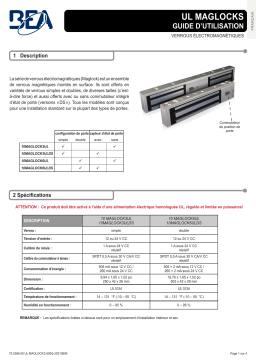 BEA UL LISTED MAGLOCKS Mode d'emploi