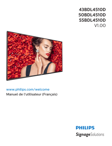 Philips 50BDL4510D/00 Signage Solutions Écran D-Line Manuel utilisateur | Fixfr