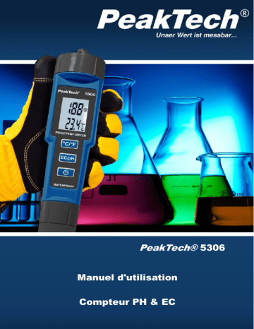 PeakTech P 5306 3 in 1 PH-Meter for PH/EC/TEMP Manuel du propriétaire | Fixfr