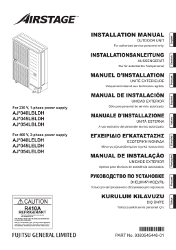 Fujitsu AJY054LBLDH Installation manuel