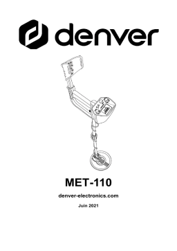 Denver MET-110 Metal detector Manuel utilisateur