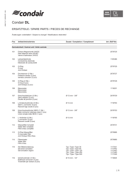Condair 2586173-F DL Series Spare Parts Manuel utilisateur