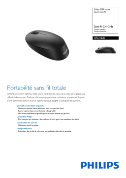 Philips SPK7307B/00 3000 series Souris sans fil Manuel utilisateur