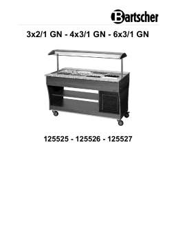 Bartscher 125526 Buffet trolley, cold, 4x 1/1 GN Mode d'emploi