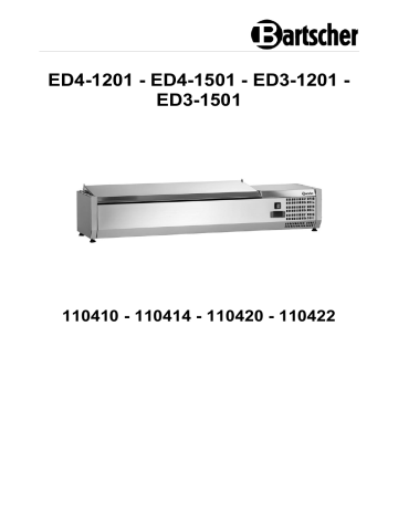 110410 | 110422 | 110420 | Bartscher 110414 Cooling top unit ED4-1501 Mode d'emploi | Fixfr