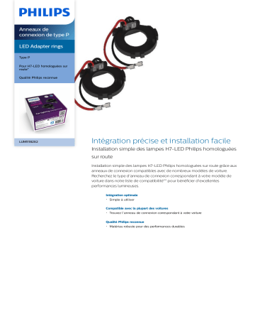 Philips LUM11182X2/13 LED Adapter rings Anneaux de connexion de type P Manuel utilisateur | Fixfr