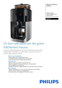 Philips HD7767/00R1 Grind & Brew Cafetière Manuel utilisateur