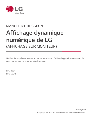 LG 55CT5WJ-B Manuel du propriétaire | Fixfr