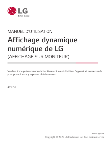LG 49VL5G-M Manuel du propriétaire | Fixfr