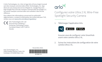 Arlo Ultra / Ultra 2 XL (VMC5042) Guide de démarrage rapide | Fixfr