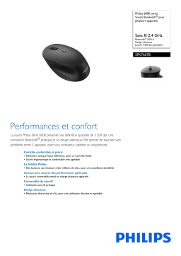 Philips SPK7607B/00 6000 series Souris Bluetooth® pour plusieurs appareils Manuel utilisateur