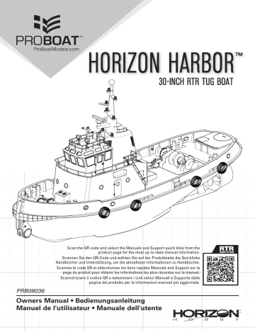 ProBoat Horizon Harbor 30-Inch Tug Boat RTR Manuel utilisateur | Fixfr