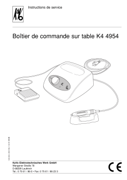 KaVo GA_Z0133-K4-4954 Mode d'emploi