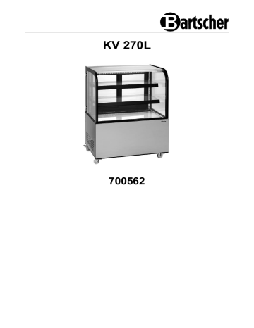 Bartscher 700562 Display fridge KV 270L Mode d'emploi | Fixfr