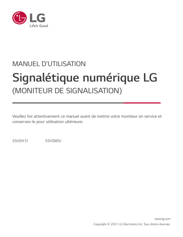 LG 55VSM5J-H Manuel du propriétaire | Fixfr