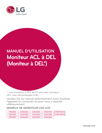 24M38D-B | 20M38D-B | 19M38D-B | LG 22M38D-B Manuel du propriétaire | Fixfr