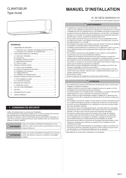 Fujitsu ASHG24KMTE Installation manuel
