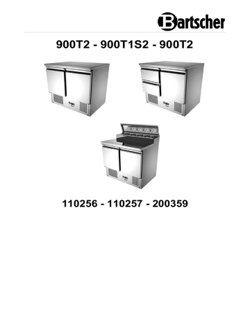 110257 | 200359 | Bartscher 110256 Mini-Refrig. Counter 900T2 Mode d'emploi | Fixfr