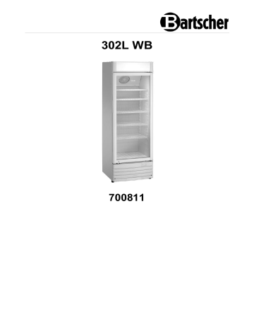 Bartscher 700811 Glass-doored refrigerator 302L WB Mode d'emploi | Fixfr