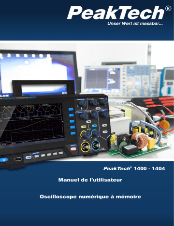 PeakTech P 1400 5 MHz / 2CH, 100 MS/s Digital storage oscilloscope Manuel du propriétaire | Fixfr