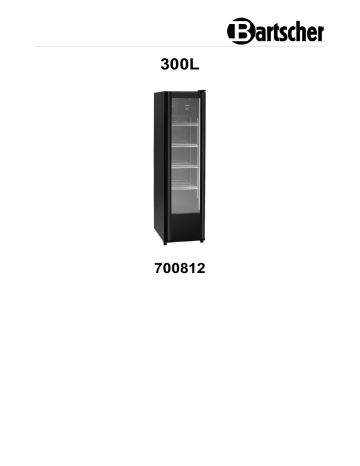 Bartscher 700812 Glass-doored refrigerator 300L Mode d'emploi | Fixfr