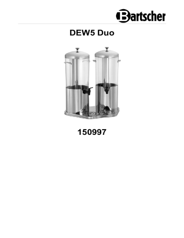 Bartscher 150997 Drink dispenser DEW5 Duo Mode d'emploi | Fixfr