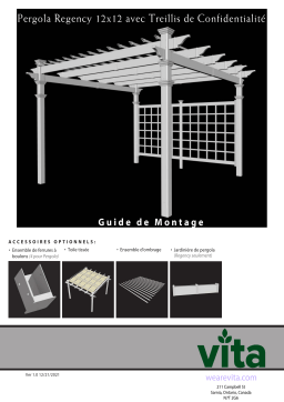 Vita 12x12 Regency Pergola with Privacy Trellis Mode d'emploi