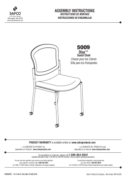 Safco 5009BV Diaz™ GuestBistro Mesh Back Chair Manuel utilisateur