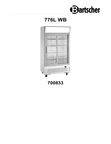 Bartscher 700833 Glass-doored refrigerator 776L WB Mode d'emploi | Fixfr