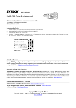 Extech Instruments ET15 Receptacle Tester Manuel utilisateur