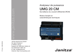 janitza UMG 20CM Manuel utilisateur