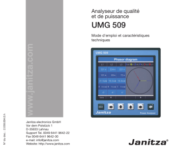 janitza UMG 509 Manuel utilisateur | Fixfr
