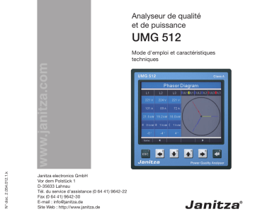 janitza UMG 512 Manuel utilisateur | Fixfr
