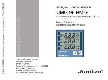 janitza UMG 96RM Manuel utilisateur | Fixfr